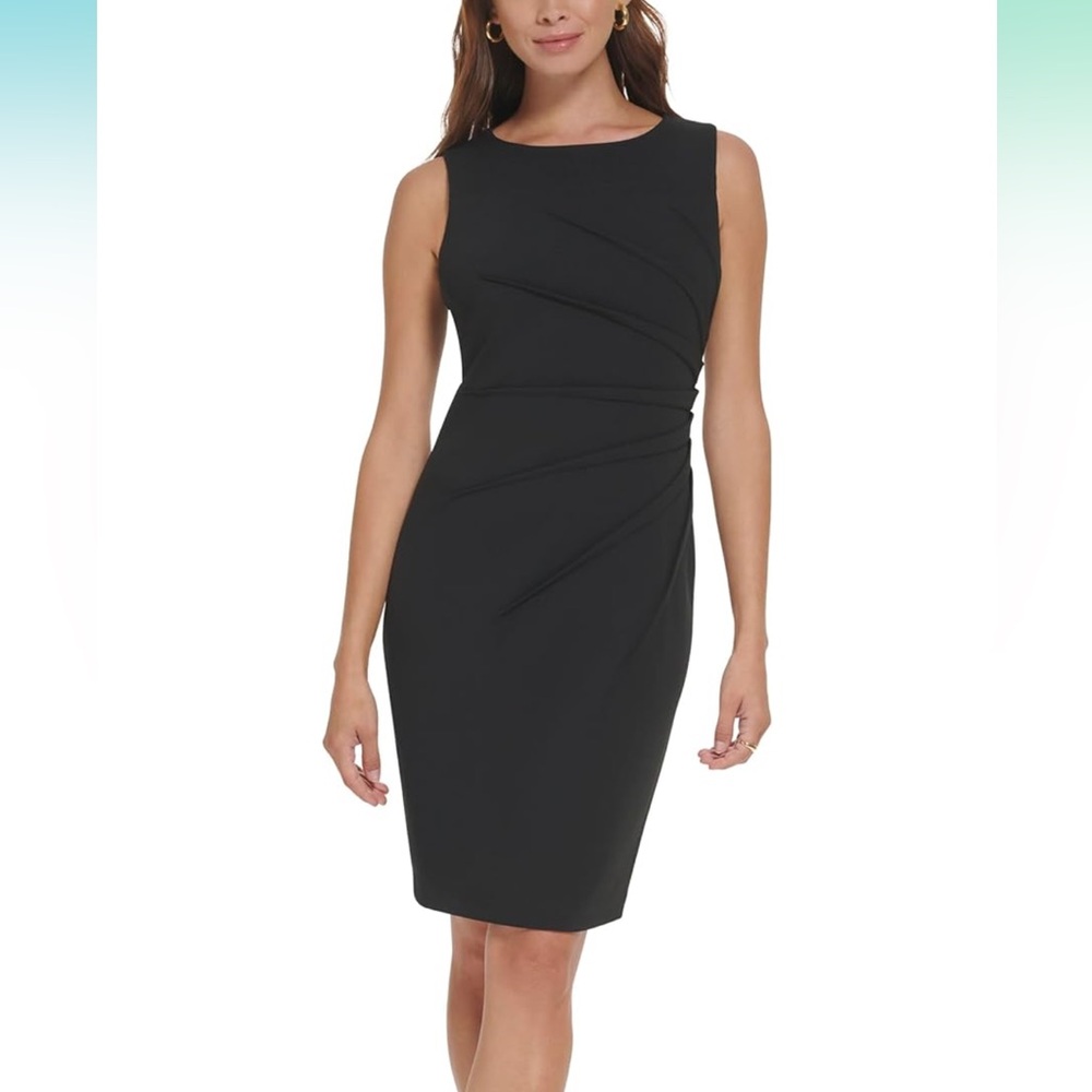 Calvin Klein Women's Sleeveless Sheath Dress with Starburst Detail